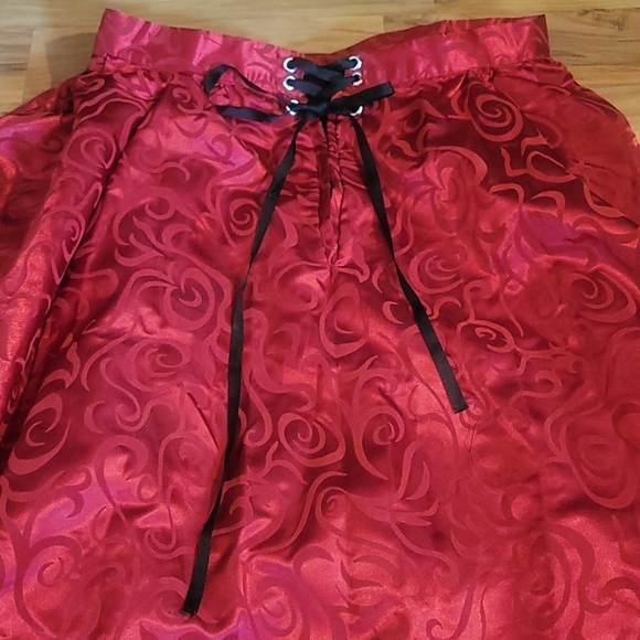 Vintage Homemade Red Skirt L - Picture 4 of 14